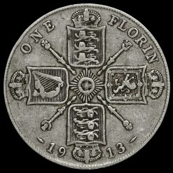 1913 George V Silver Florin Reverse