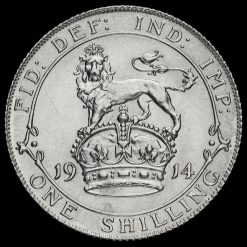 1914 George V Silver Shilling Reverse