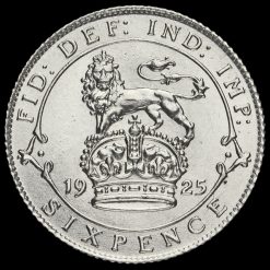 1925 George V Silver Sixpence Reverse