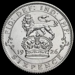 1926 George V Silver Sixpence Reverse