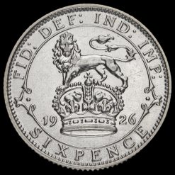 1926 George V Silver Sixpence Reverse