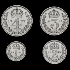 1937 George VI Silver Proof Maundy Set Reverse