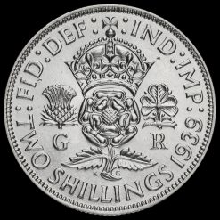 1939 George VI Silver Two Shilling Coin / Florin Reverse