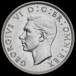 1942 George VI Silver Two Shilling Coin / Florin Obverse
