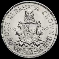 Bermuda 1964 Elizabeth II Silver Crown Reverse