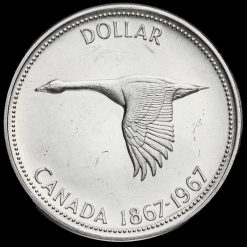 Canada 1967 Elizabeth II Silver Dollar Reverse