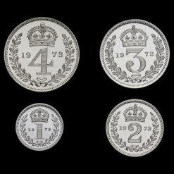 1973 Elizabeth II Silver Maundy Set Reverse
