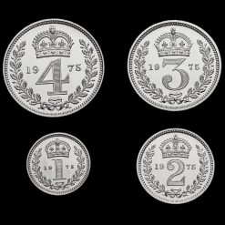 1975 Elizabeth II Silver Maundy Set Reverse