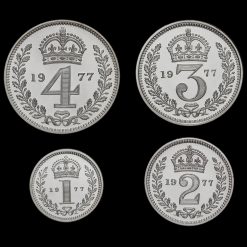 1977 Elizabeth II Silver Maundy Set Reverse