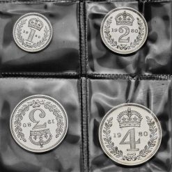 1980 Elizabeth II Silver Maundy Set Reverse