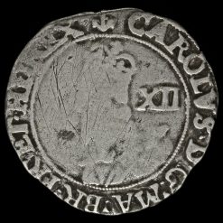 Charles I Silver Hammered Shilling Obverse