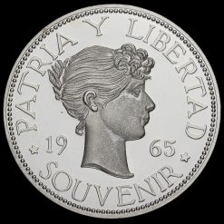 Cuba 1965 Souvenir Silver Proof Peso Reverse
