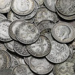 500 Grams of Circulated Pre 1920 British .925 Silver Threepences