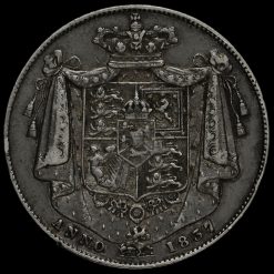 1837 William IV Milled Silver Half Crown Reverse