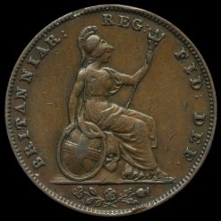 1839 Queen Victoria Young Head Copper Farthing Reverse