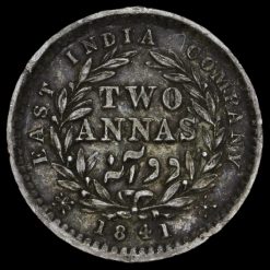 British India 1841 Queen Victoria 2 Annas Reverse