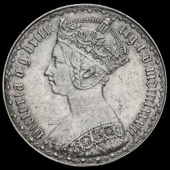 1883 Queen Victoria Gothic Florin Obverse