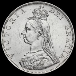 1887 Queen Victoria Jubilee Head Silver Double Florin Obverse