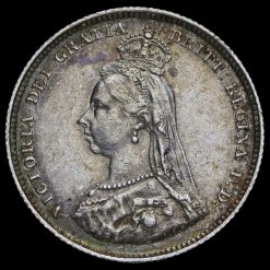 1887 Queen Victoria Jubilee Head Silver Shilling Obverse