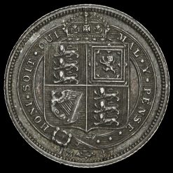 1887 Queen Victoria Jubilee Head Silver Sixpence Reverse