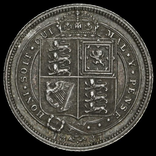 1887 Queen Victoria Jubilee Head Silver Sixpence Reverse