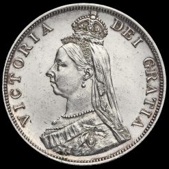 1888 Queen Victoria Jubilee Head Silver Double Florin Obverse