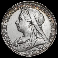 1894 Queen Victoria Veiled Head Silver Florin Obverse
