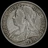 1897 Queen Victoria Veiled Head Silver Half Crown Obverse
