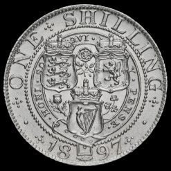 1897 Queen Victoria Veiled Head Silver Shilling Reverse