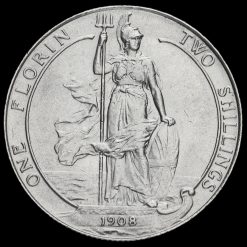 1908 Edward VII Silver Florin Reverse