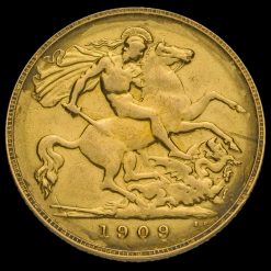 1909 Edward VII Gold Half Sovereign Reverse