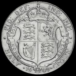 1909 Edward VII Silver Half Crown Reverse