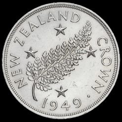 New Zealand 1949 George VI Silver Crown Reverse