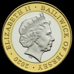 Jersey 2020 Elizabeth II Silver Proof £2 Coin, Sandringham House Obverse