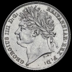 1824 George IV Milled Silver Sixpence Obverse