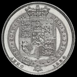 1824 George IV Milled Silver Sixpence Reverse
