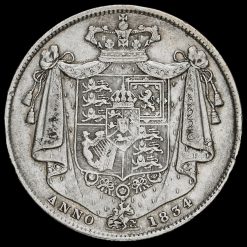 1834 William IV Milled Silver Half Crown Reversre