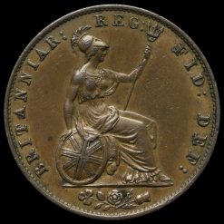 1838 Queen Victoria Young Head Copper Halfpenny Reverse