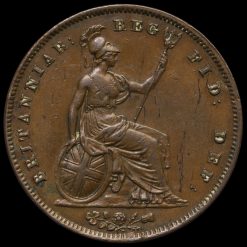 1841 Queen Victoria Young Head Copper Penny Reverse