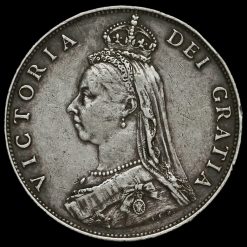 1887 Queen Victoria Jubilee Head Silver Florin Obverse