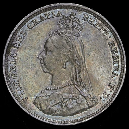 1887 Queen Victoria Jubilee Head Silver Shilling Obverse