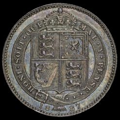1887 Queen Victoria Jubilee Head Silver Shilling Reverse