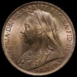 1901 Queen Victoria Veiled Head Penny Obverse