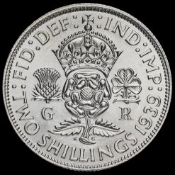 1939 George VI Silver Two Shilling Coin / Florin Reverse