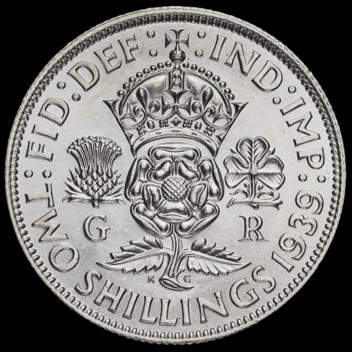 1939 George VI Silver Two Shilling Coin / Florin Reverse