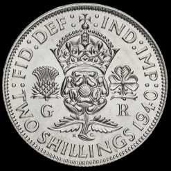 1940 George VI Silver Two Shilling Coin / Florin Reverse