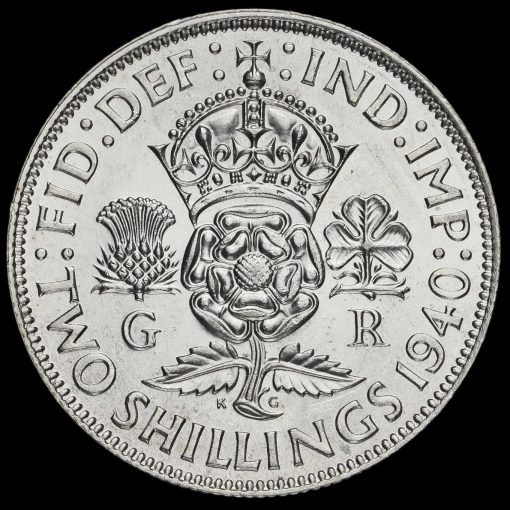 1940 George VI Silver Two Shilling Coin / Florin Reverse