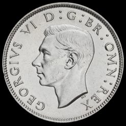 1943 George VI Silver Two Shilling Coin / Florin Obverse
