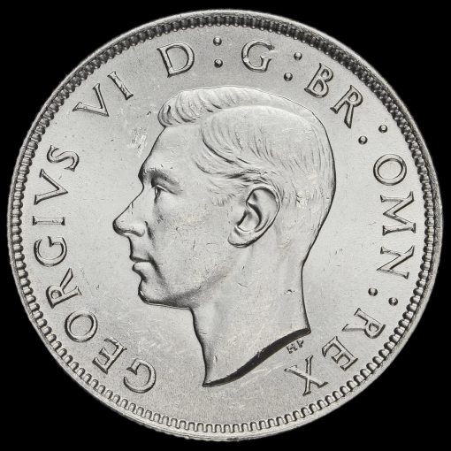 1945 George VI Silver Two Shilling Coin / Florin Obverse