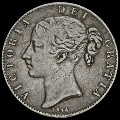 1844 Queen Victoria Young Head Silver Crown Obverse